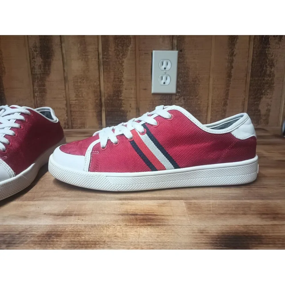 Tommy Hilfiger TWSPRUCE3‎ Womens Sneaker- Red and White Canvas 8M Lace Up